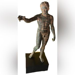 Roman Grand Tour Bronze Figure Of A Youth